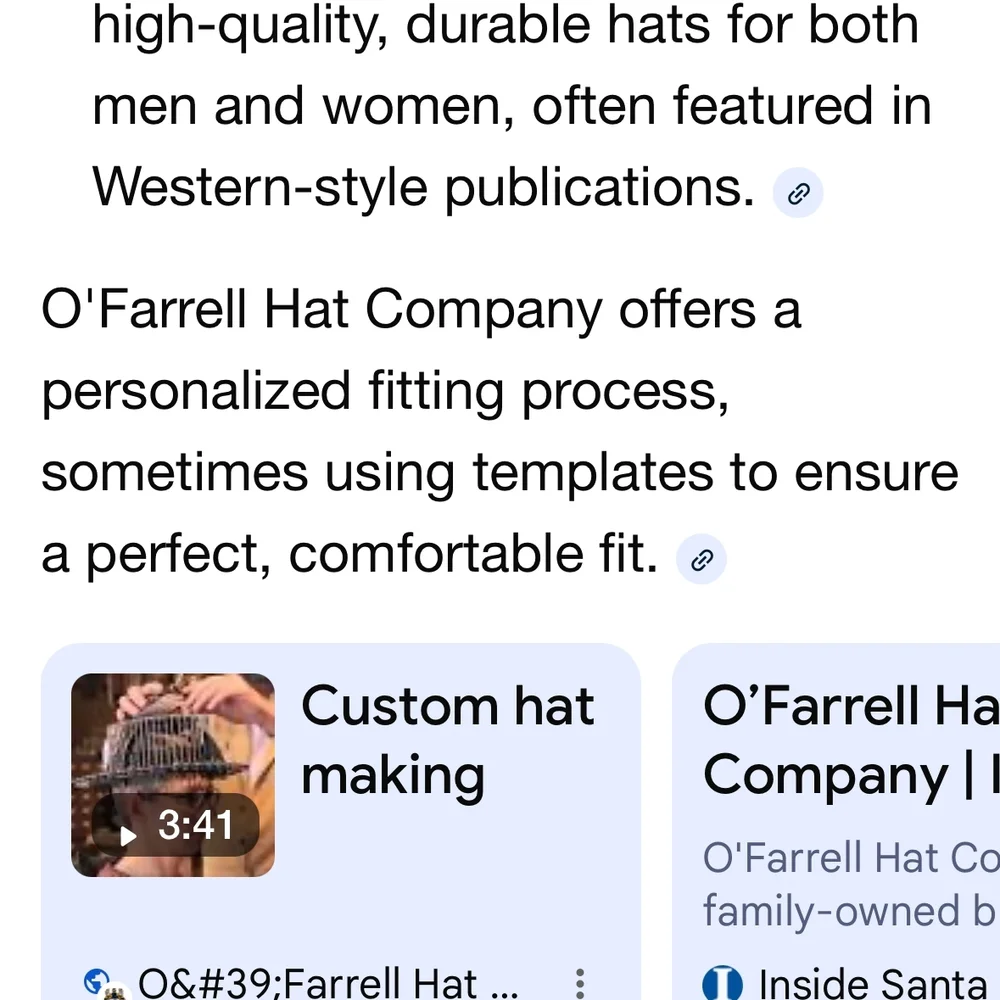 O'Farrell Brown Cowboy Hat with Black Braided Band, Size Small, 6.5-7 - Picture 12 of 13